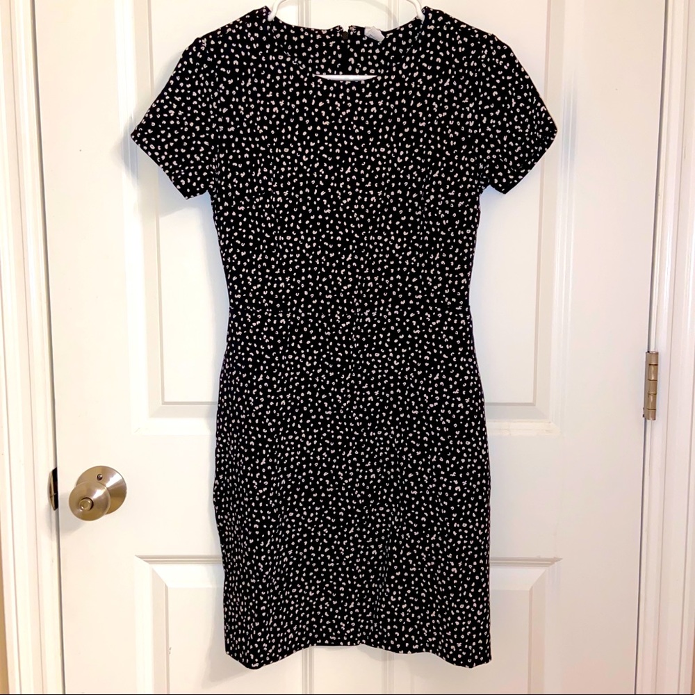 Black and white print dress